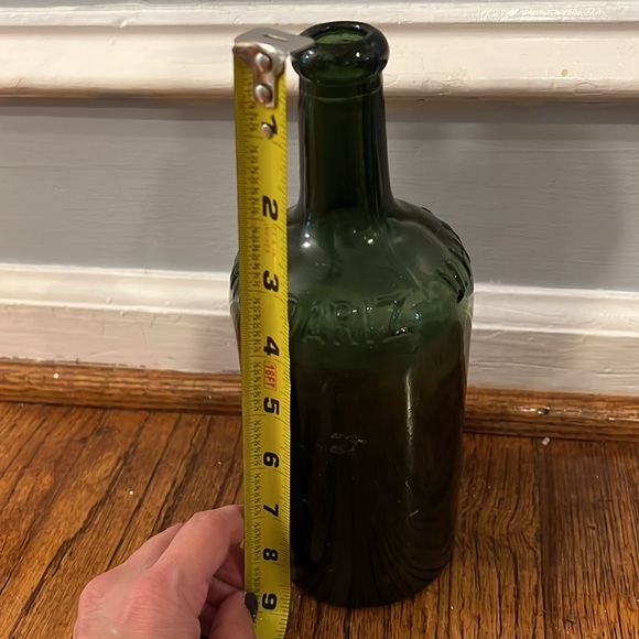 VINTAGE GREEN GLASS BOTTLE WITH GALIAC WRITING - Picture 5 of 6